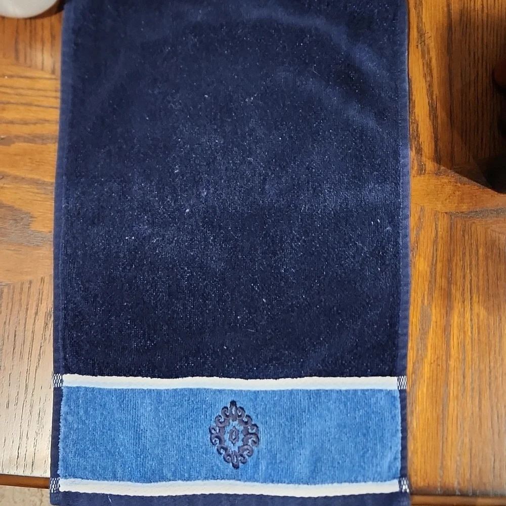 Sonoma Blue Embroidered Towels
